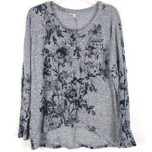 Vintage Lily White Floral Sweater Pullover Womens S Casual Grandma Core Bohemian